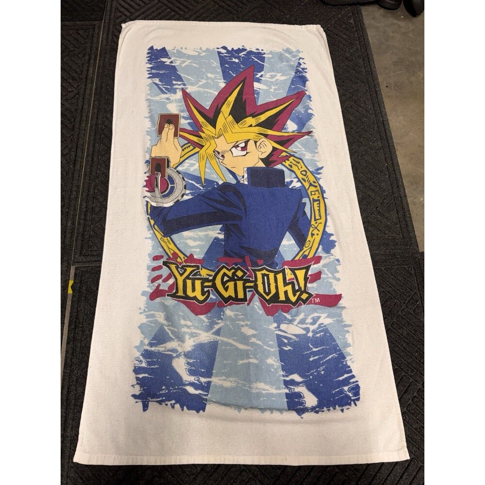 Vintage 1996 Yu-Gi-Oh Beach Towel Bright Colors No Holes